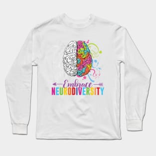 Embrace Neurodiversity Brain Long Sleeve T-Shirt